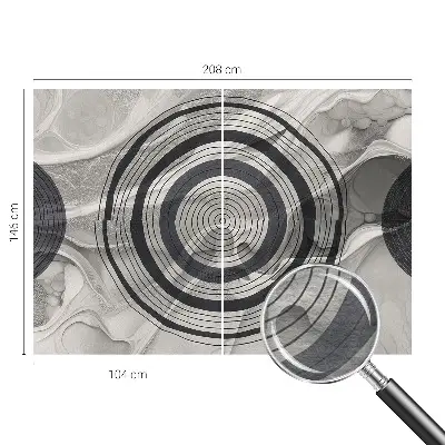 Papier peint photo grand format pour le mur Cercles gris