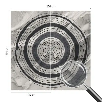 Papier peint photo grand format pour le mur Cercles gris