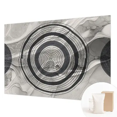 Papier peint photo grand format pour le mur Cercles gris