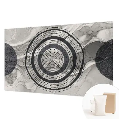 Papier peint photo grand format pour le mur Cercles gris