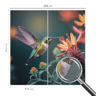 Papier peint panoramique sur mesure Kvety kolibríka