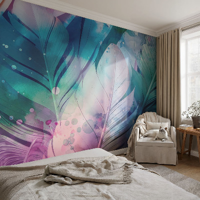Papier peint panoramique chambre adulte Farebné perie