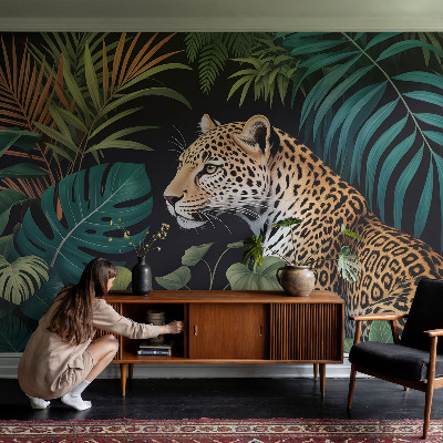 Papier peint panoramique chambre Exotický leopard