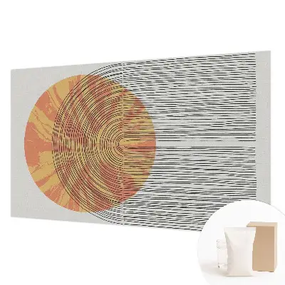 Papier peint intissé imprimé Cercle avec des lignes