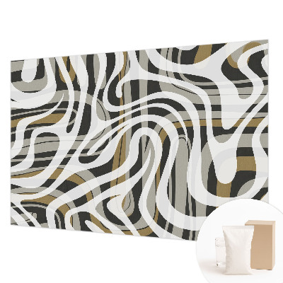 Papier peint panoramique haut de gamme avec un motif de lignes abstraites