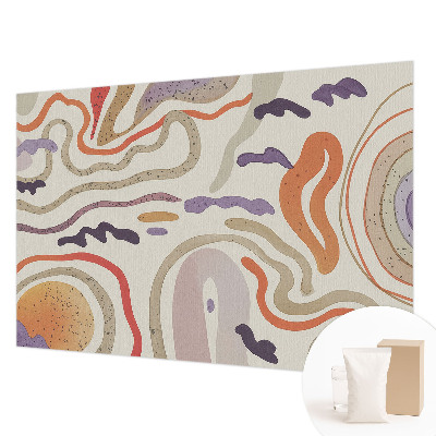 Papier peint photographique salon avec des motifs abstraits