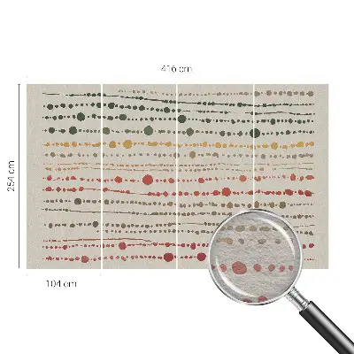 Papier peint photo imprimé sur tissu non tissé Points colorés