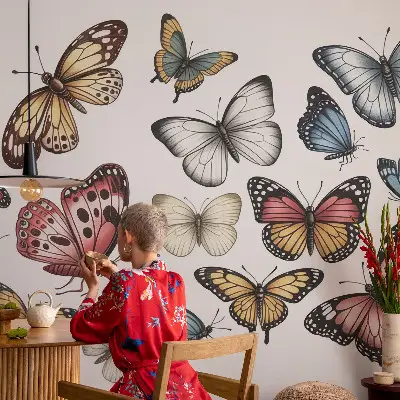 Papier peint photographique sur tissu non tissé Papillons paradis