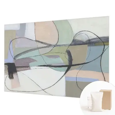 Papier peint intissé imprimé Lignes pastel
