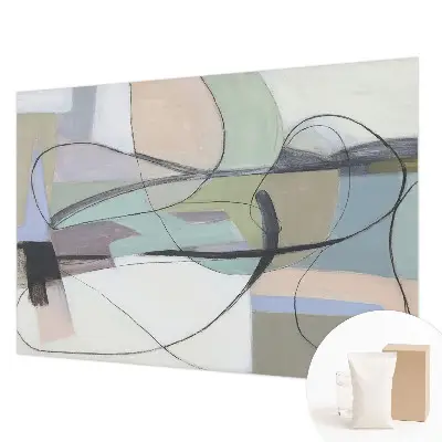 Papier peint intissé imprimé Lignes pastel