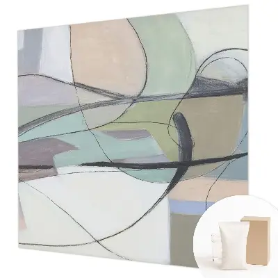 Papier peint intissé imprimé Lignes pastel