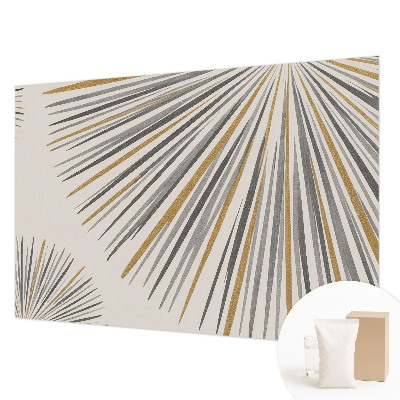 Papier peint chambre moderne avec un motif de éventails géométriques