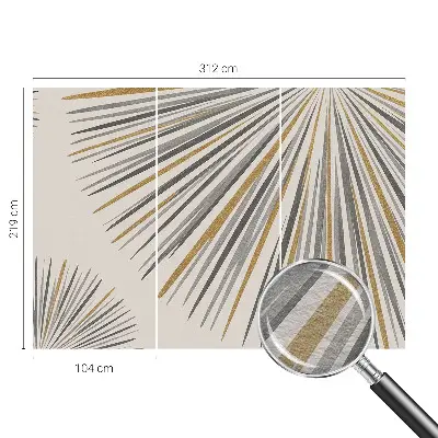 Papier peint intissé éventails géométriques