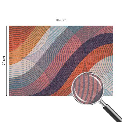Papier peint photo sur tissu non tissé Vagues colorées