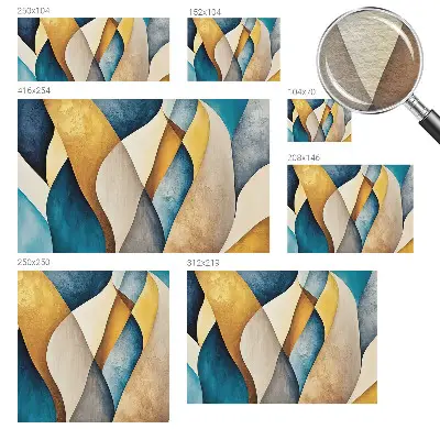 Papier peint photo imprimé sur tissu non tissé Abstraction ondulée