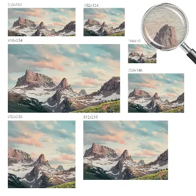 Papier peint photo sur tissu non tissé Panorama montagneux