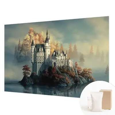 Papier peint photo imprimé sur tissu non tissé château de conte de fées