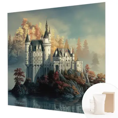 Papier peint photo imprimé sur tissu non tissé château de conte de fées