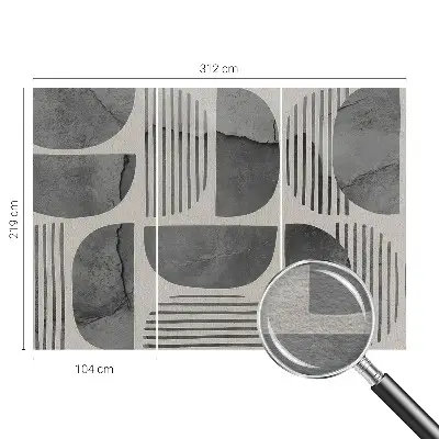 Papier peint photo imprimé sur tissu non tissé formes géométriques
