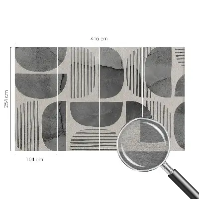 Papier peint photo imprimé sur tissu non tissé formes géométriques