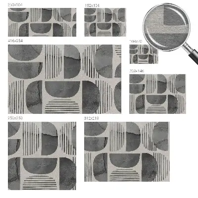 Papier peint photo imprimé sur tissu non tissé formes géométriques