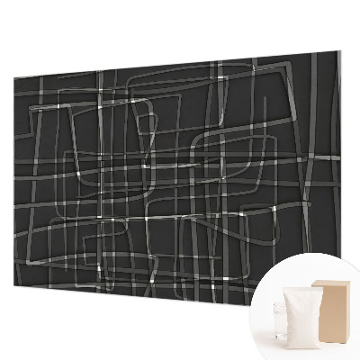 Tapisserie panoramique avec un motif de lignes abstraites