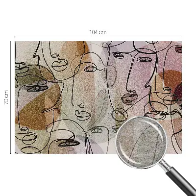Papier peint intissé faces linéaires