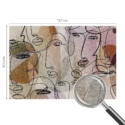 Papier peint intissé faces linéaires