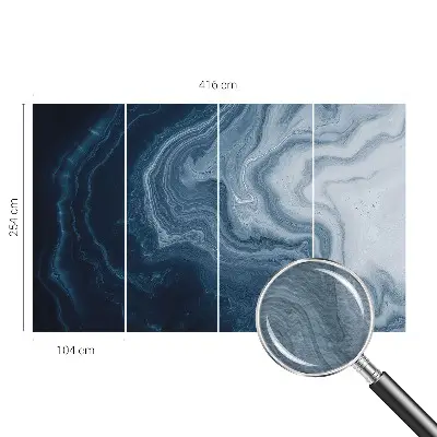 Papier peint intissé imprimé Vagues bleues