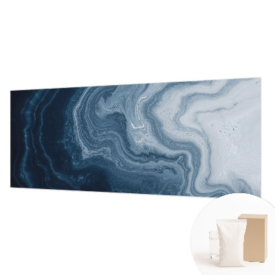 Papier peint panoramique sur mesure avec un motif de vagues bleues