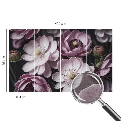 Papier peint photo imprimé sur tissu non tissé élégance florale