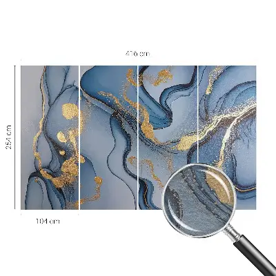Papier peint photo imprimé sur tissu non tissé Vagues bleues