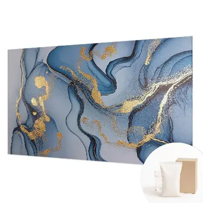Papier peint photo imprimé sur tissu non tissé Vagues bleues