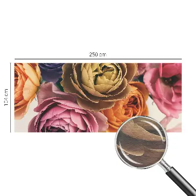 Papier peint photographique sur tissu non tissé Roses colorées