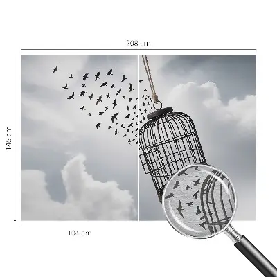 Papier peint photo grand format pour le mur Oiseaux volants
