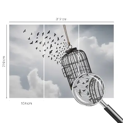 Papier peint photo grand format pour le mur Oiseaux volants