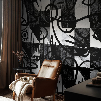 Papier peint salon moderne Kreslenie chaosu