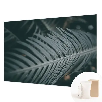 Papier peint photographique sur tissu non tissé feuille verte