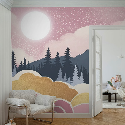 Papier peint photographique salon Ružový západ slnka