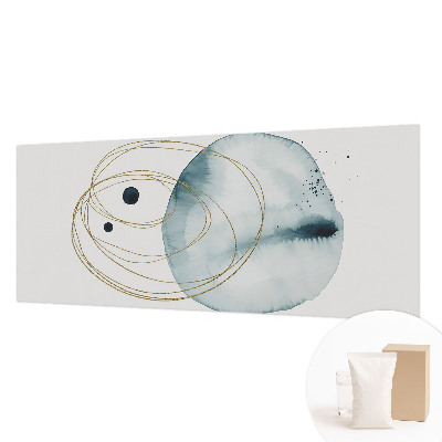 Papier peint panoramique avec un motif abstrait évoquant des formes organiques