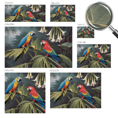 Tapisserie panoramique Farebné papagáje