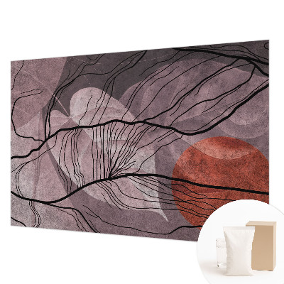 Papier peint panoramique sur mesure avec un motif abstrait énergique