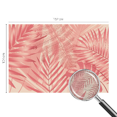 Papier peint panoramique tendance avec un motif de feuilles tropicales
