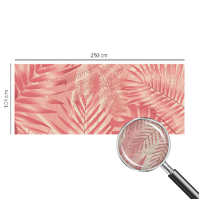 Papier peint panoramique tendance avec un motif de feuilles tropicales