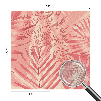 Papier peint panoramique tendance avec un motif de feuilles tropicales