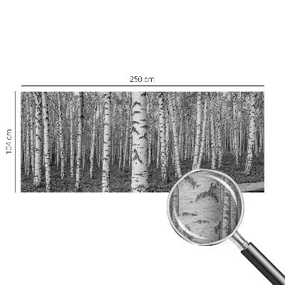 Papier peint intissé imprimé forêt de bouleaux