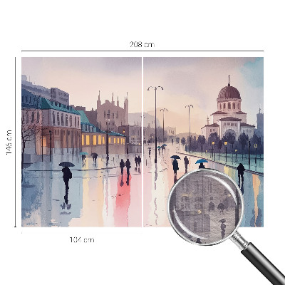 Décoration murale panoramique intissé Daždivá prechádzka