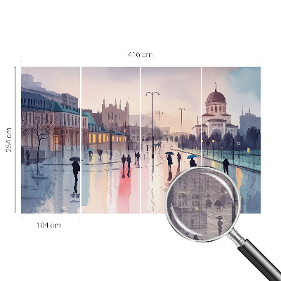 Décoration murale panoramique intissé Daždivá prechádzka