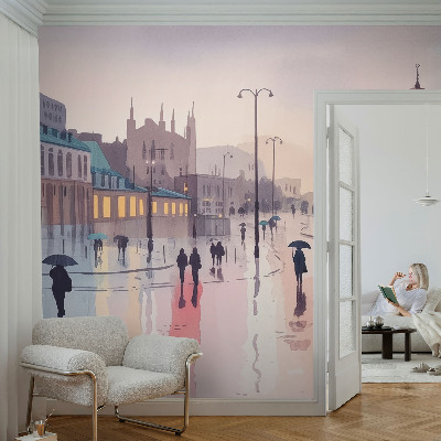 Décoration murale panoramique intissé Daždivá prechádzka