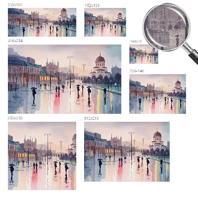 Décoration murale panoramique intissé Daždivá prechádzka
